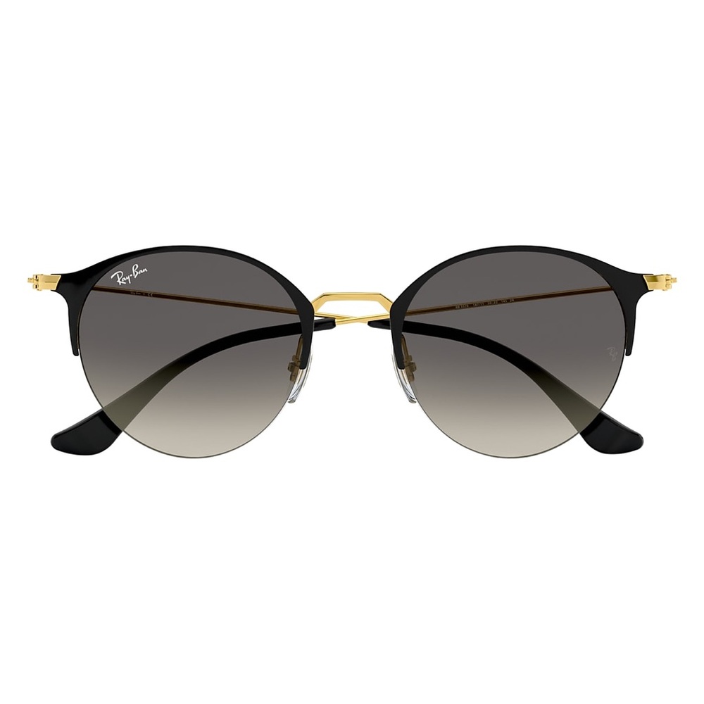 Ray-Ban RB4259 Black/Gold Round Gradient Sunglasses – Unisex